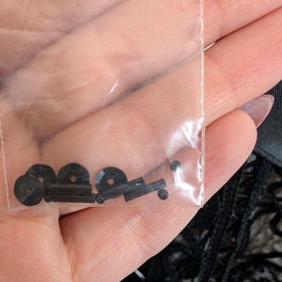 Melanie Lyne Black Sheer Embroidered Beaded Blouse Satin Collar & Cuffs Medium - Picture 13 of 13